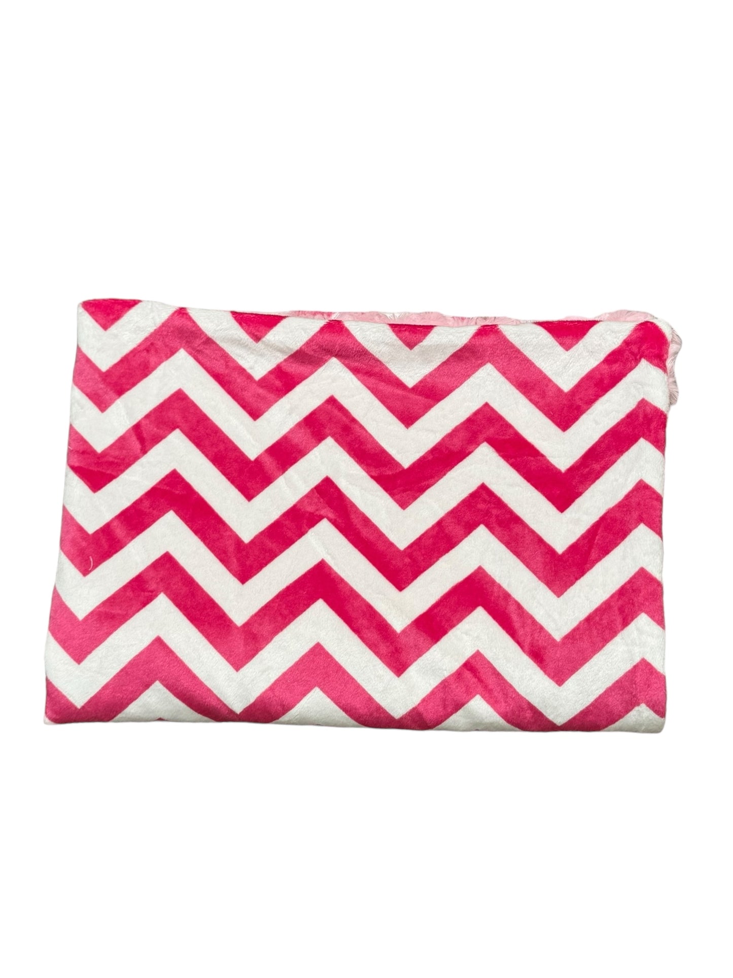 Chevron Blanket In Hot Pink