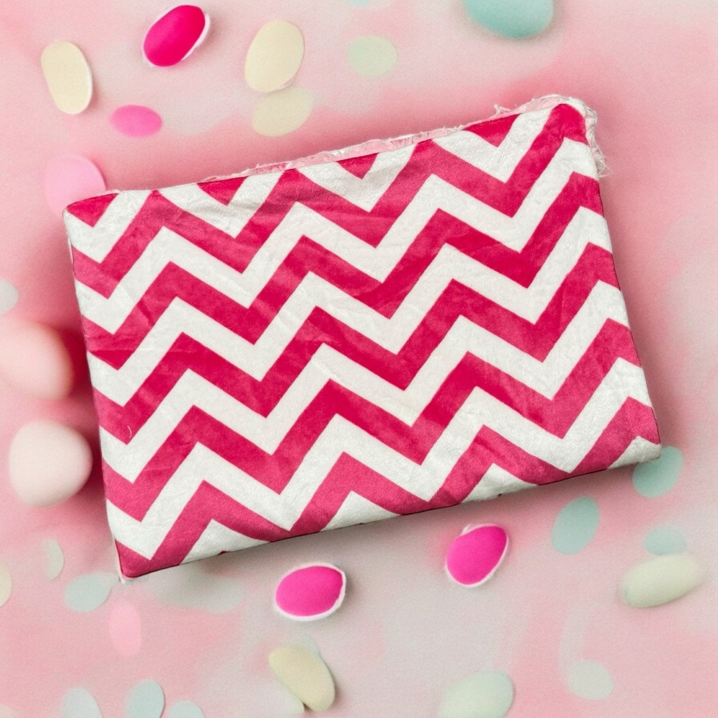 Chevron Blanket In Hot Pink